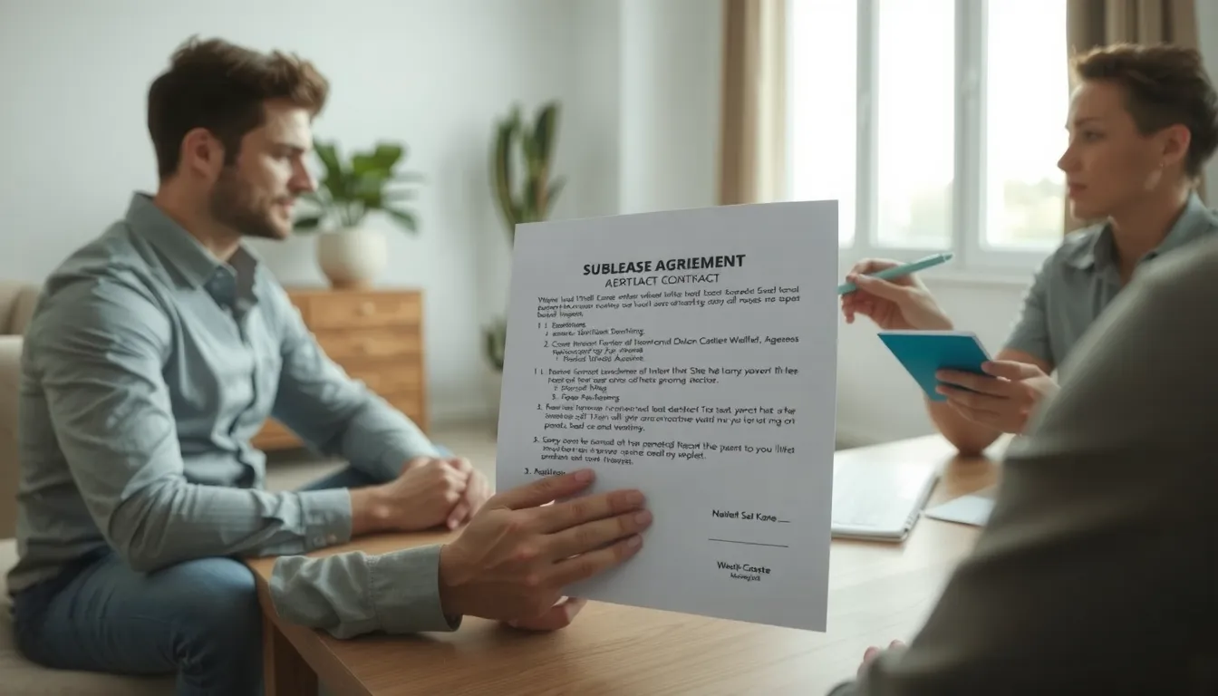 contrat de sous location